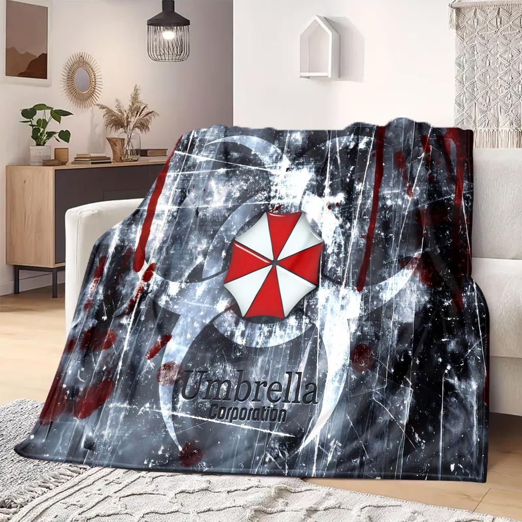 Resident Evil Flannel Blanket Beautiful Pattern Perfect For Home Bed Sofa Chair Travel Picnic -HE44