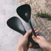 Plastic Non-Stick Rice Spoon Long Cooking Rice Spatula Scoop Black White Hangable Soup Spoon Kitchen Utensil Tableware