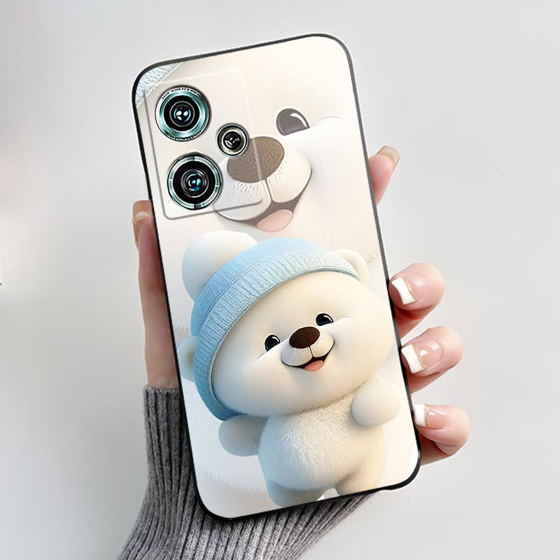For ZTE Nubia Z50 Case NX711J Luxury Cute Heart Rabbit Black Soft Silicone Shockproof Back Cover For NubiaZ50 Z 50 5G Phone Case