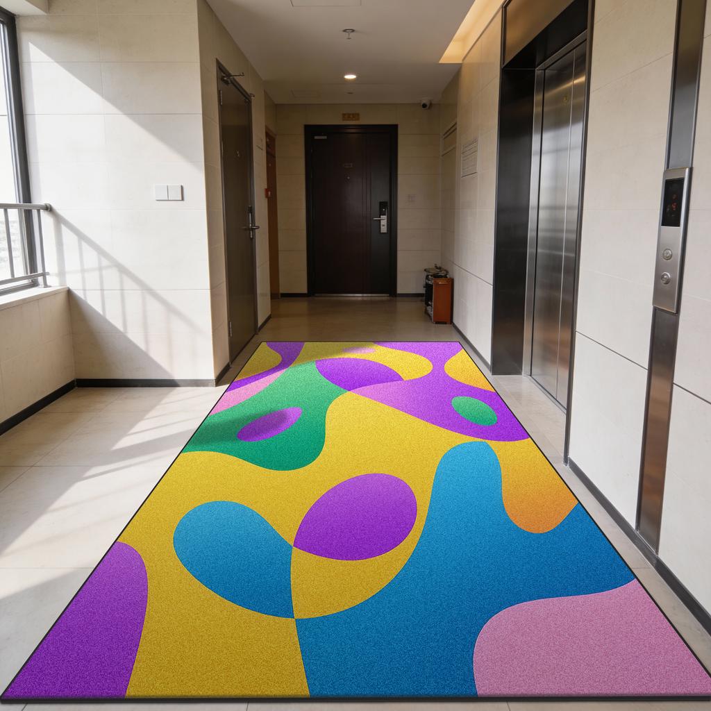 Modern Abstract Dopamine Style Entryway Carpet Fashion Decoration Foldable Washable Door Mat Home Living Room Non-slip Large Rug