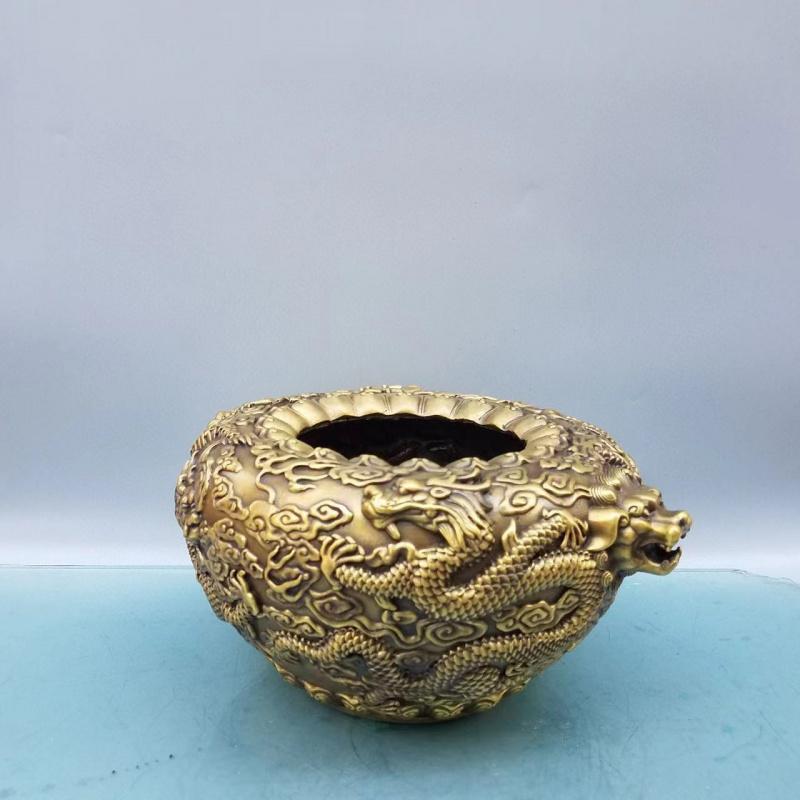 Wholesale Copper Cloud Dragon Pixiu Xianglong Jar Treasure Basin Ornament Shop Living Room Home Craft Decoration