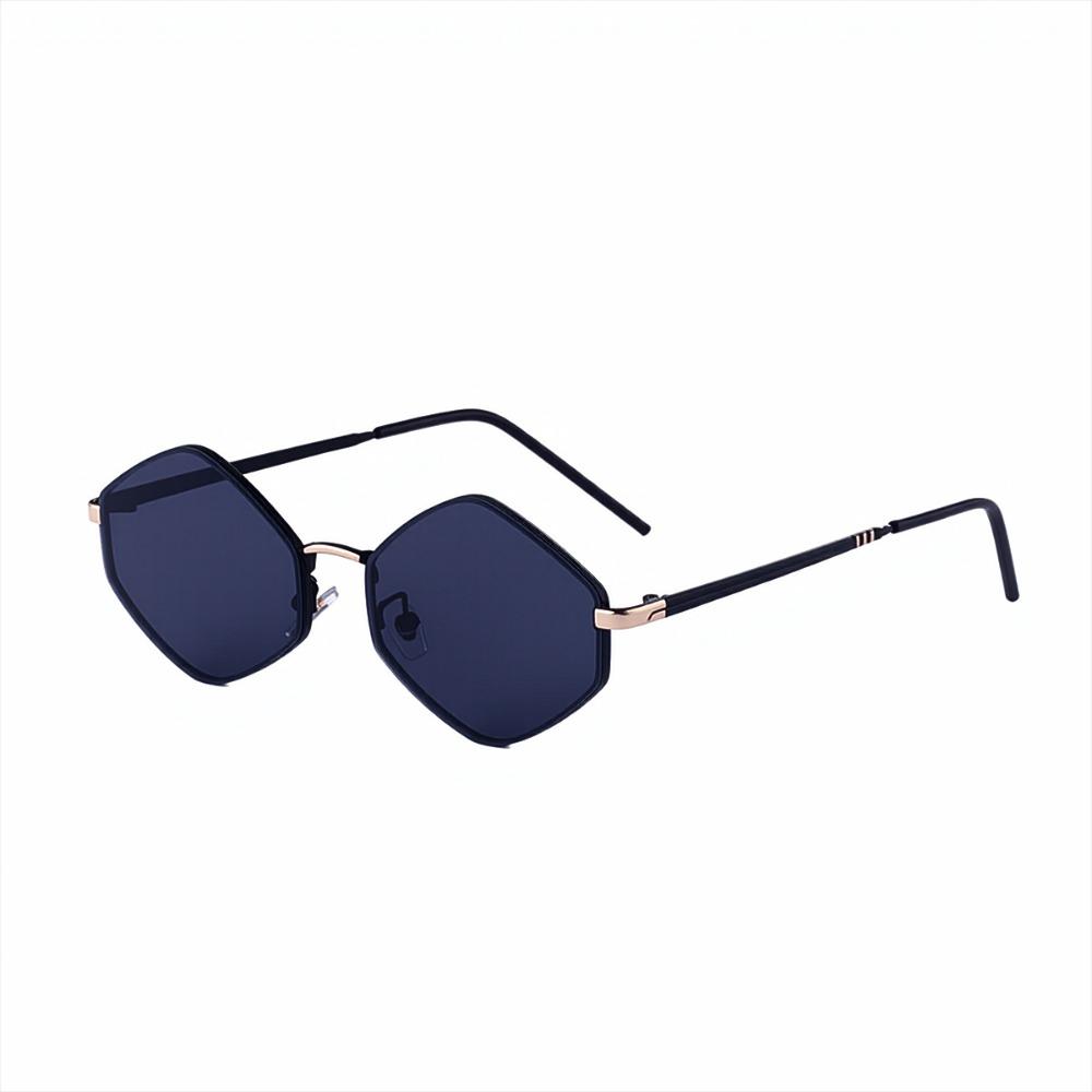 Y2K Sun Glasses Metal Frame Shades Eyewear Classic Polygon Sunglasses  Driving