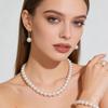 1/2 Sets White Imitation Pearl Jewelry Set Choker Necklace Stud Earrings Bracelet Set Jewelry Accessories