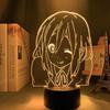 Anime K-ON Noční světlo Figurka Hirasawa Yui Měnící barvy Stolní lampa Dekorace do ložnice Dárek