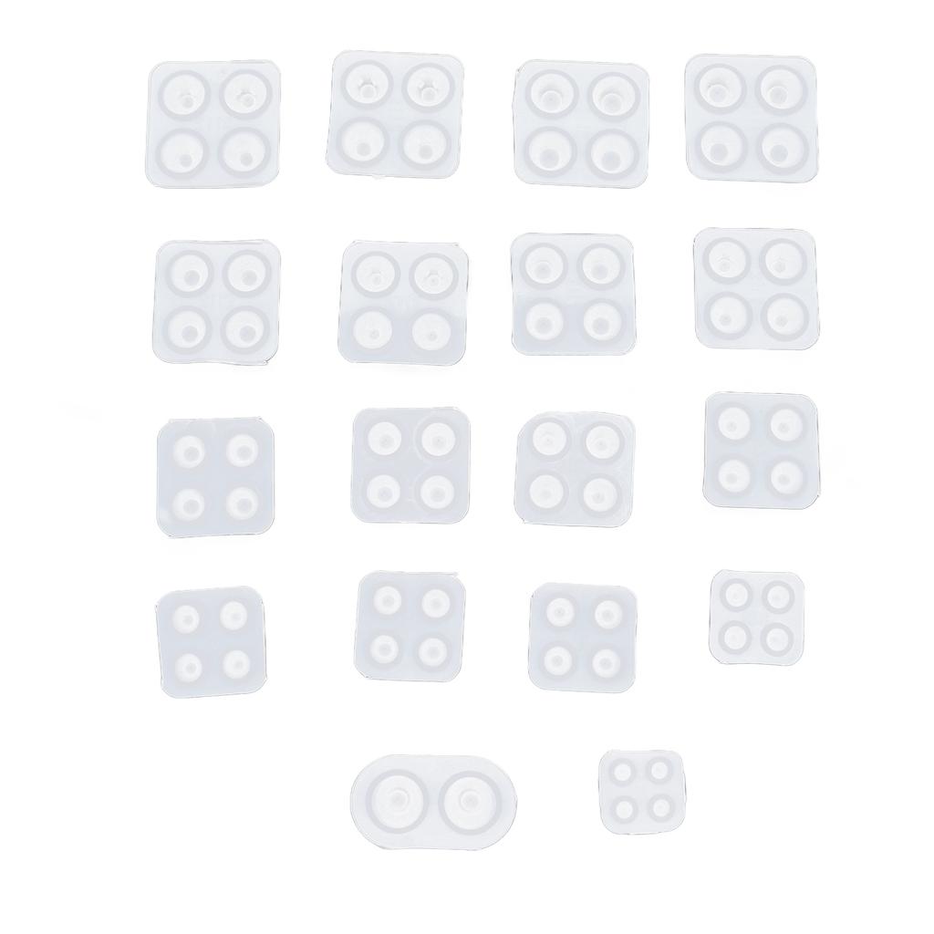 18pcs Silicone Molds Soft Elastic DIY Making Resin Molding for Decorative Handicrafts