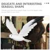 2 Pcs Home Decoration The Bird Seagull Artificial Figurines Party Ornaments