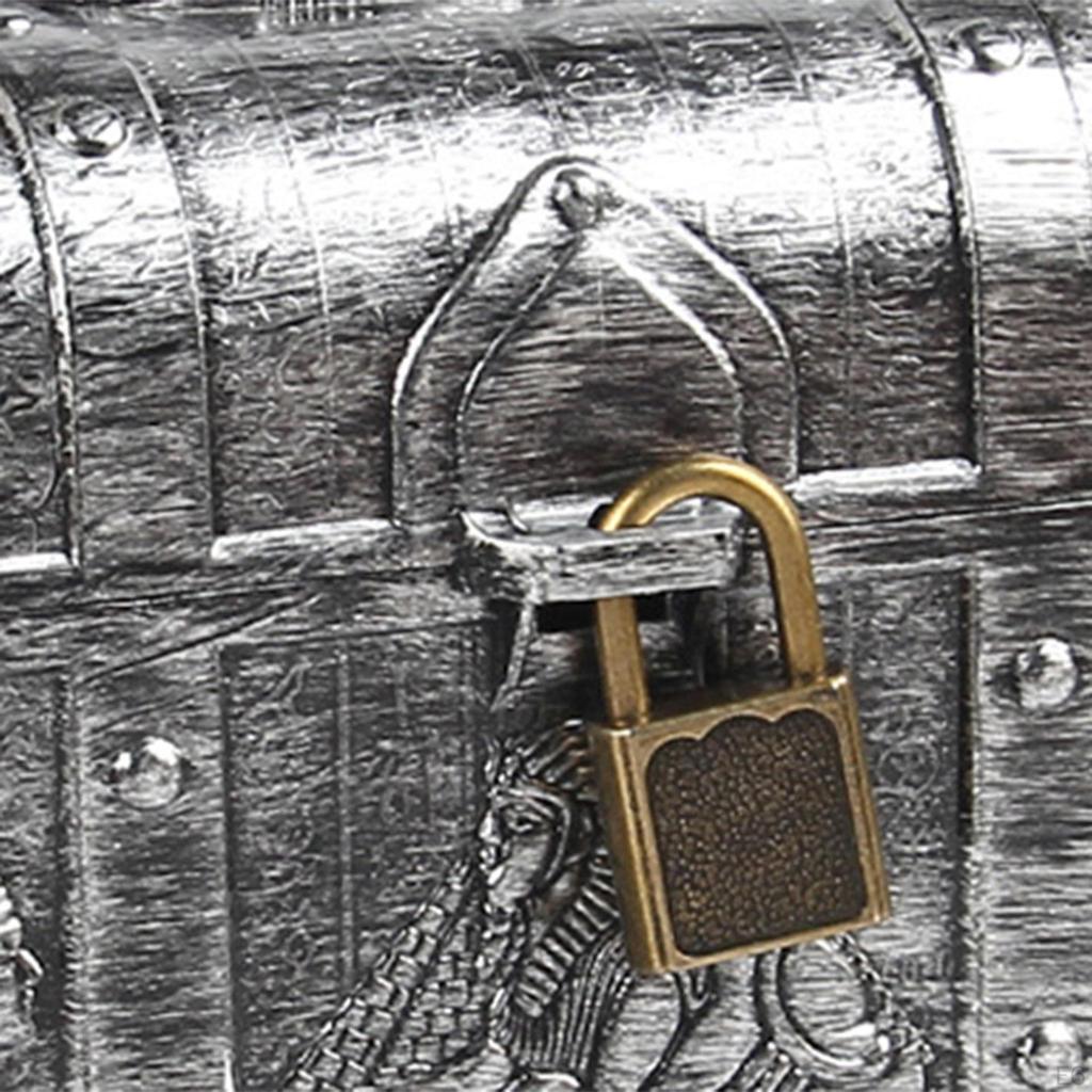 Treasure Chest Box for Kids Adventurous with Lock Pirate Halloween