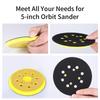 5 Inch 8 Holes Grinder Sandpaper Tray For Disc Grinder Backing Pad Hook And Loop 125mm Pneumatic Polishing Machine
