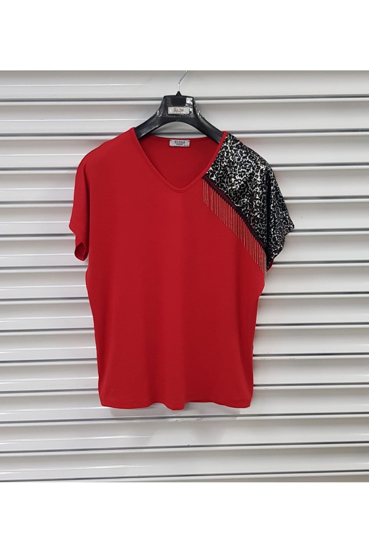 

Women s Big Size Blouse Viscose Blouse Fringed Shoulder 2XL/3XL