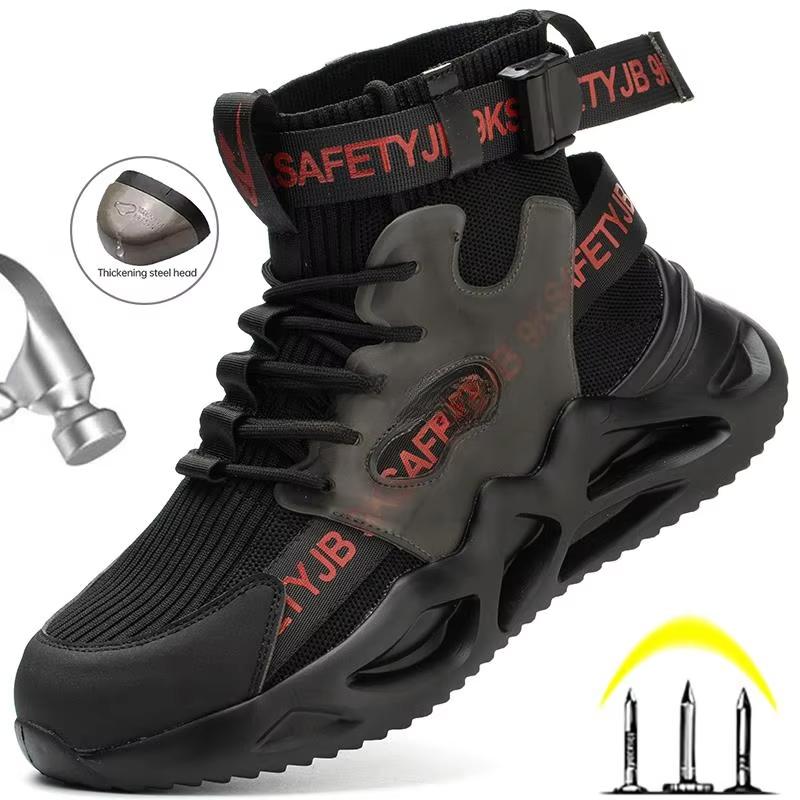 Brand Work Shoes Steel Toe Safety Shoes Men Women Work Boots Breathable Lightweigt Work Sneakers Anti-puncture Safety Boots