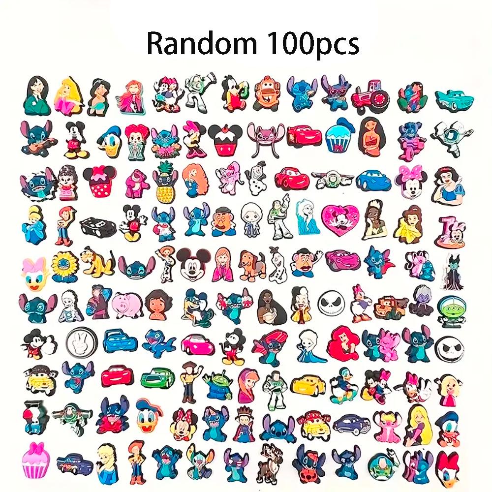 Set of 10/20/30/50/100 Assorted Non-Repeating Clog Shoe Flower PVC Rubber Decorations