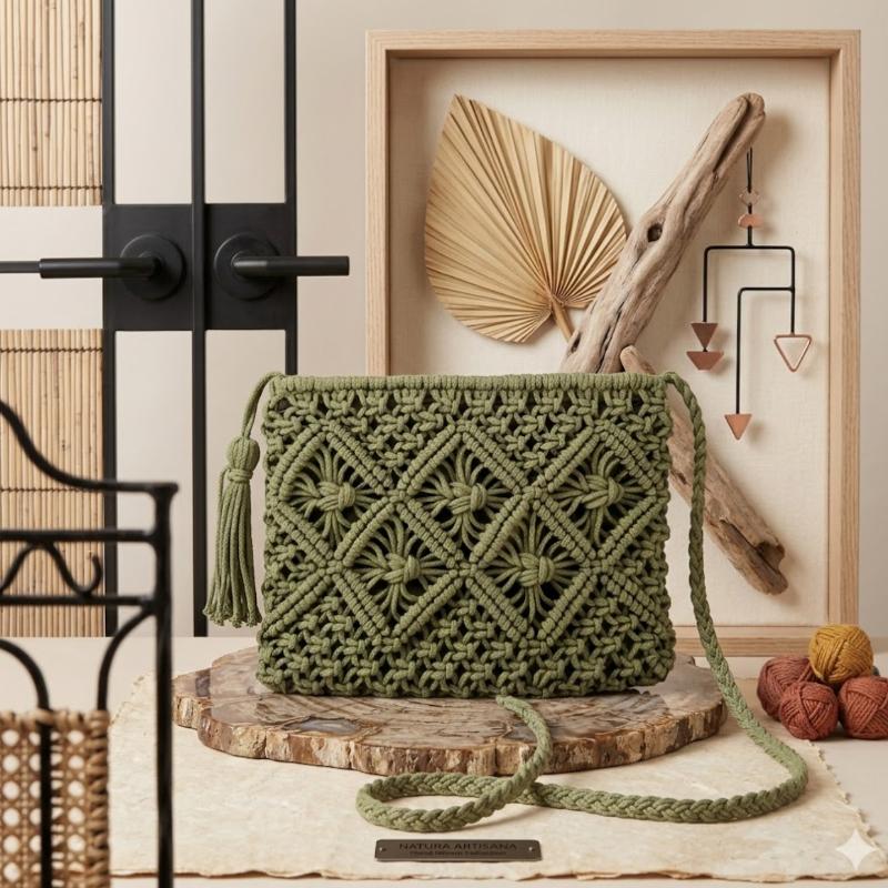 Bohemian Style Women's Handmade Woven Single Shoulder Bag - Summer Beach Tote Bag, Suitable for Travel and Leisure Outings, Ethnic Style Tote Bag.