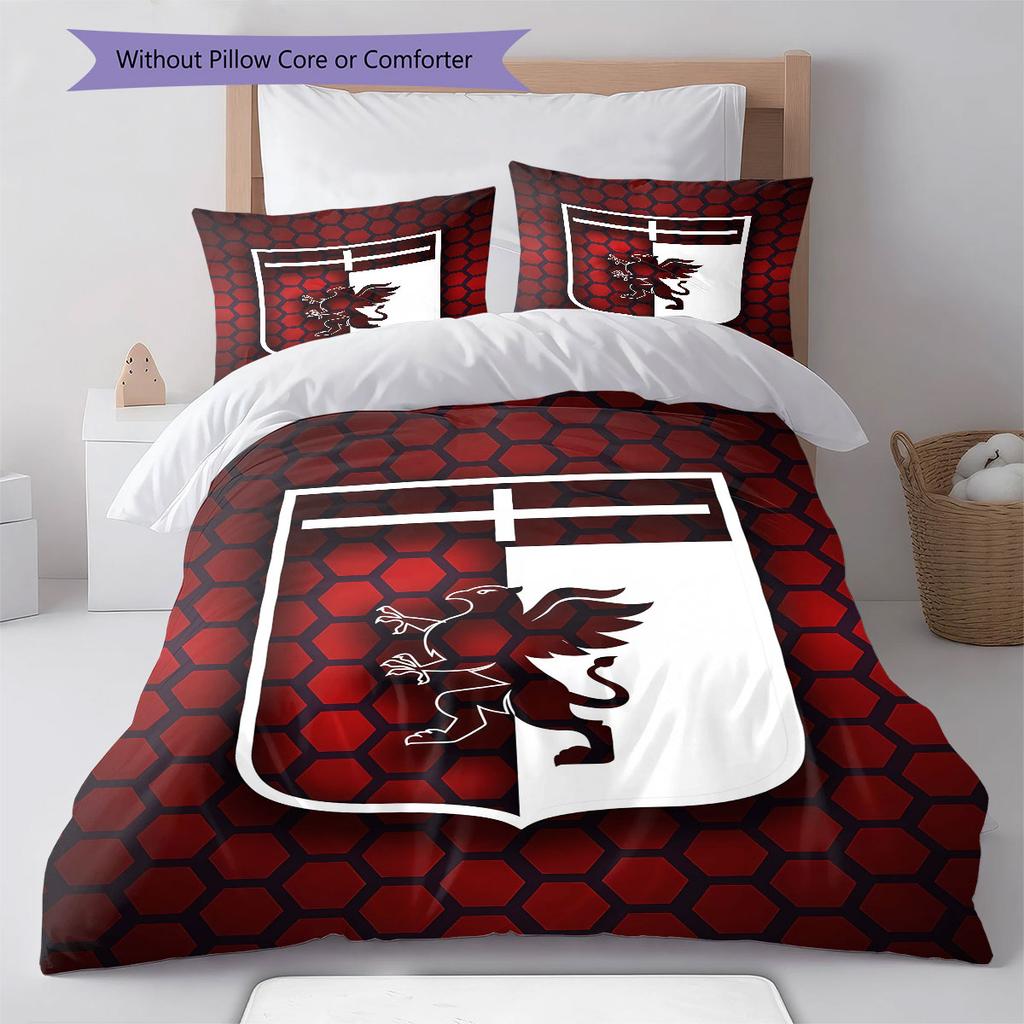 Genoa CFC logo Bedding Quilt Set Quilt Cover Pillowcase Home Decoration Birthday Gift (1 * duvet cover + 2 * pillowcase, without core)