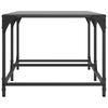  Coffee Table with Black Glass Top, 98.5x50x40 Cm, Steel