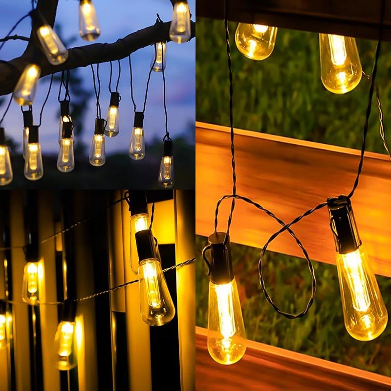 Globe Outdoor LED Lichterkette Kunststoff Bruchsichere Glühbirnen Wasserdichte Terrassenlichter für Weihnachten Garten Außen Hinterhof Veranda Dekoration Märchen