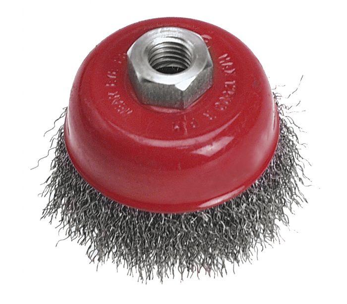 CUP BRUSH M-14 STEEL WIRE 75MM - T 62H110