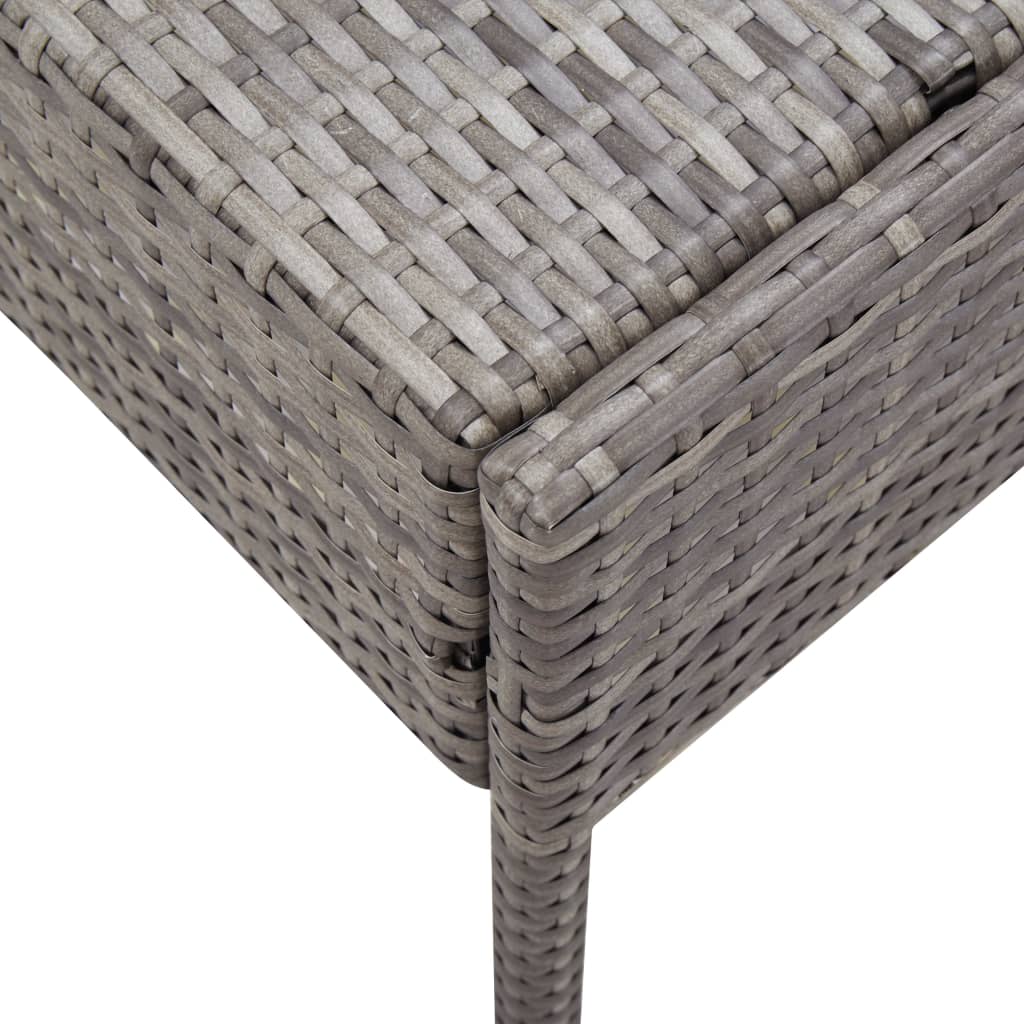 6 Piece Garden Sofa Set with Cushions Poly Rattan Grey