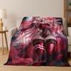 002 Zero Two DARLING In FRANXX Sexy Girl Cartoon Art Flannel Blanket,Cozy Soft Throw Blanket for Home Bedroom Bed Sofa Cover