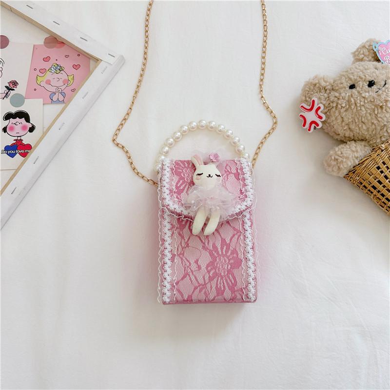 Adorable Children's Plush Doll Handbag With Fashionable Chain Strap For Girls