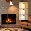 LED Floor Lamp, Dimmable, 3 Color Temperatures 3000K-6500K, Rotating Shade, E27 Bulb, White and Gold