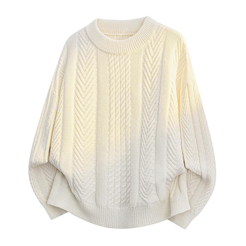 Pullovers Long Sleeves Sweaters Unisex Pure Colour Jumper Autumn Winter Tide Diamond Lattice Twisted Flower Loose Couples Bottoming Knit Sweater