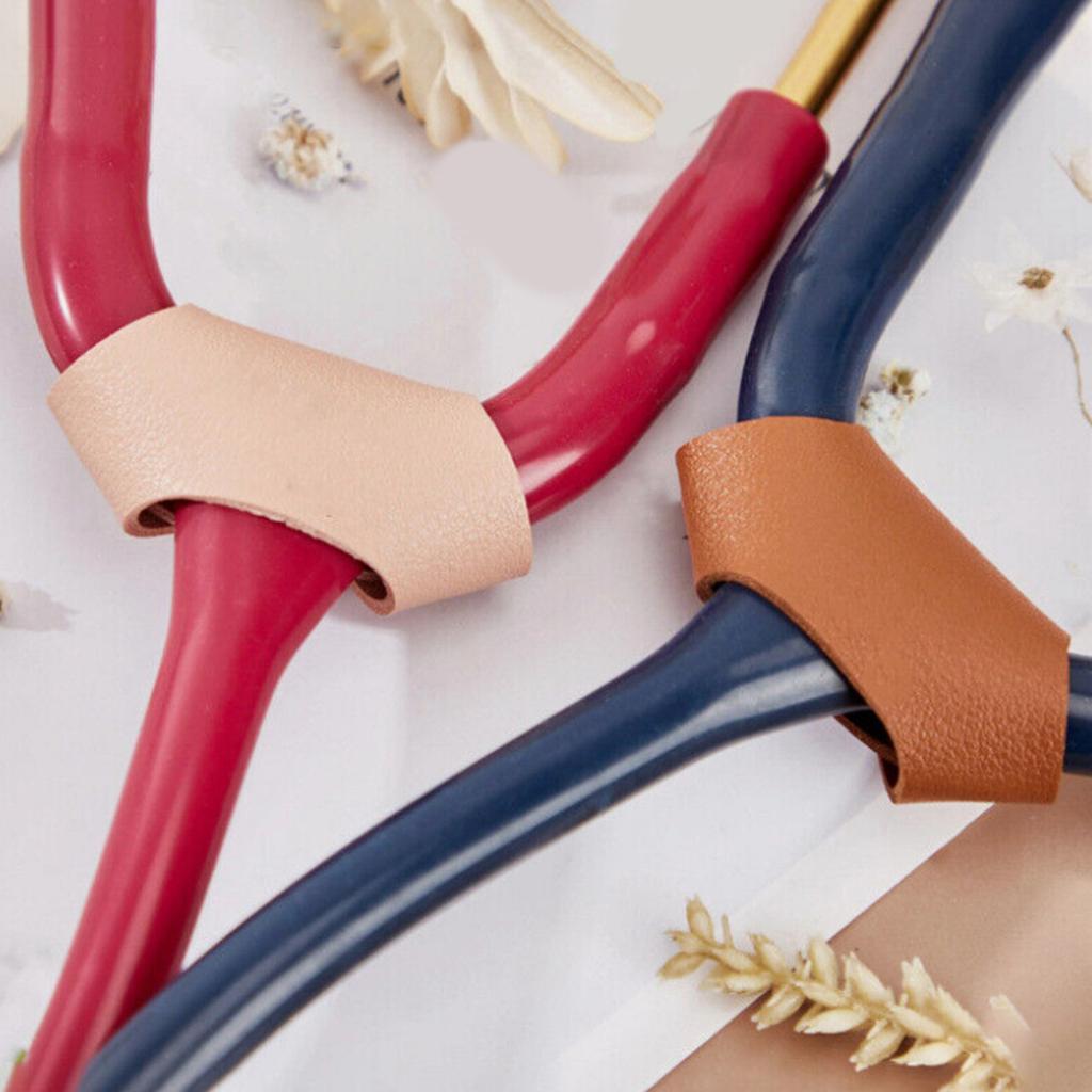 PU Leather Stethoscope Holder Identification Tag Waterproof Protective Sleeve For Medical Professional Hospital Use