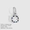 eManco DIY Jewelry Accessories: Stainless Steel Round Cubic Zirconia Pendant Necklace