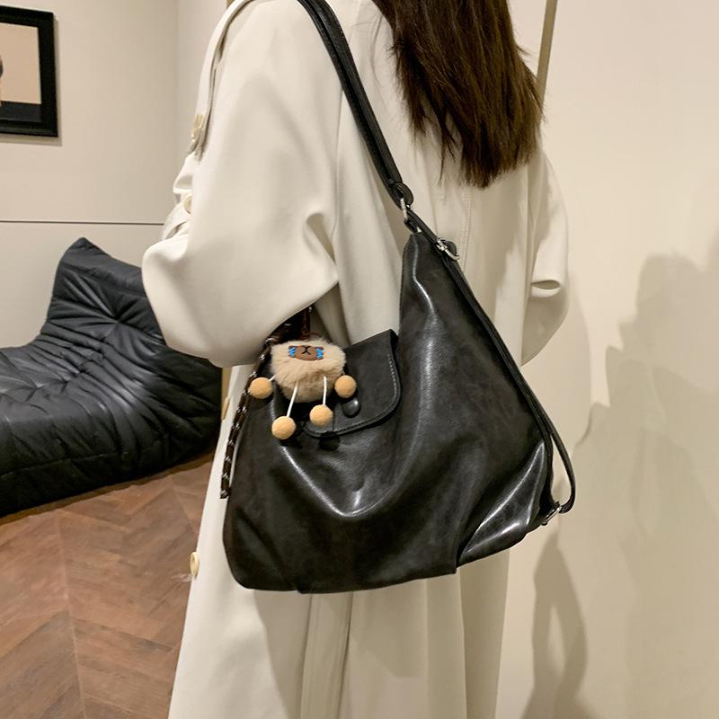 Women Crossbody Bag Multi-functial Large-capacity Bag New Autumn/winter 2026 Commuter Design Backpack Niche Tote Bag чёрный
