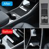 New ABS Black Car Central Control Panel Protective Patch For Tesla Model 3 2017-2020 Tesla Model Y Car Interior Accessories 1Set