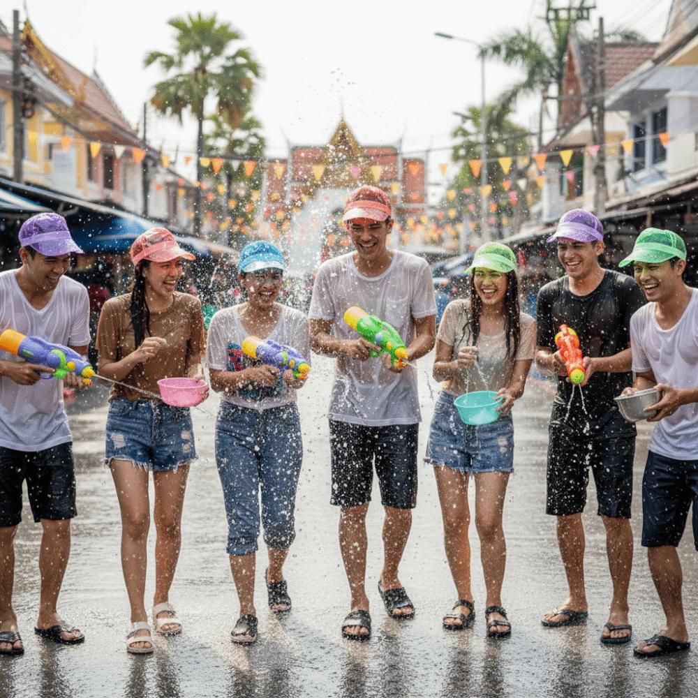Adjustable Brim Water-Splashing Festival Hats Transparent Baseball Cap  Sun Protection