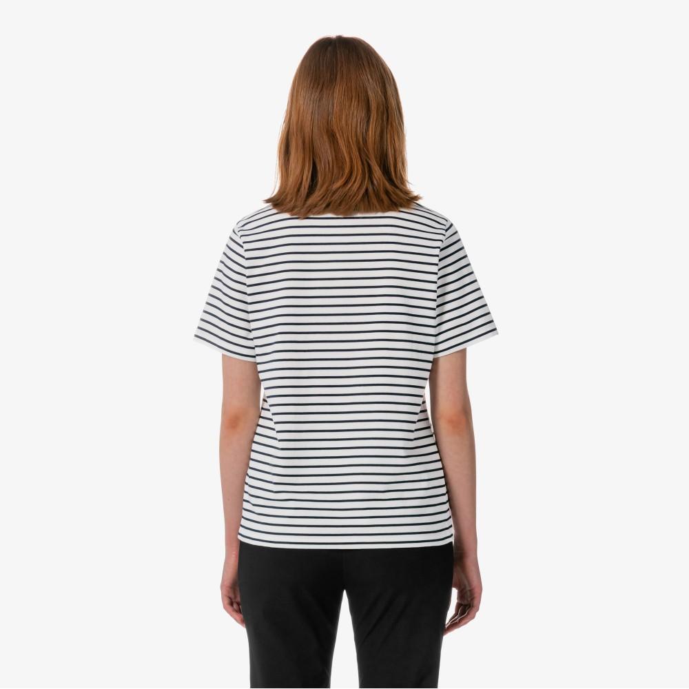 [Lacoste] Women's Striped Short-Sleeve T-shirt TF262E-56G166
