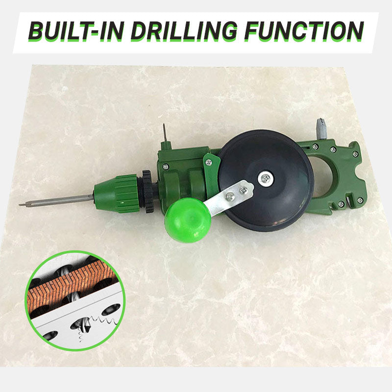 Multi-functional Glass Cutter with Drilling & Knife Sharpener Portable Manual Glass Tile Opener Hand-Held Ceramic Tile Glass Cut