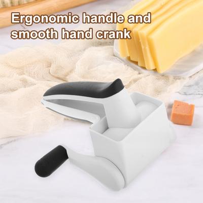 Hand-Crank Rotary Cheese Grater Professional 2-in-1 Shredder with Fine Coarse Drums for Parmesan Mozzarella & Chocolate Nuts