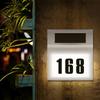 Waterproof Outdoor LED Solar Wall Light House Number Light Address Sign Illuminate for Home Garden Door Plate Wall Lamp