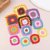 10 Pezzi Mix Casuale Colori Uncinetto Fatto a Mano Centrini Adatti Pezzo Fiore Quadrato Per Tasca Vestiti Fai da Te Sottobicchiere Borsa Tovaglia