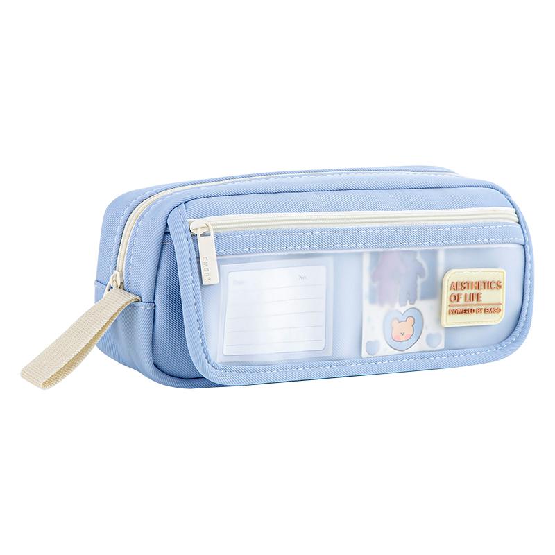 Cute Kids Fabric School Pencil Storage Case with Stationery Custom Design Kawaii Pencil Case