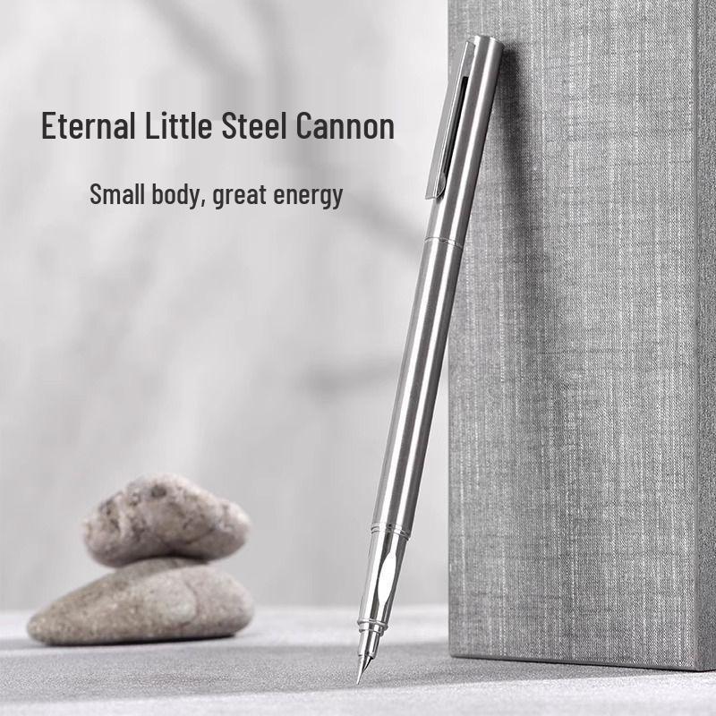 Yongsheng Little Steel Cannon Metal Fountain Pen - Art Calligraphy Sketching & Signature Practice for Students 0.8mm