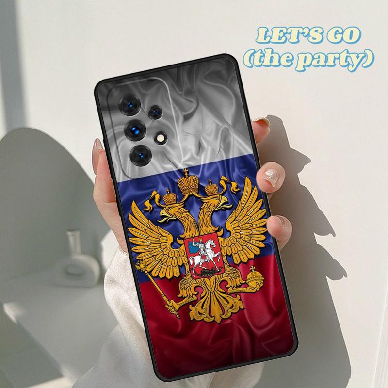 Russia Flag Coat Of Arms phone case For Samsung Galaxy A42 A31 A40 A51 A71 A32 A80 A91 A52 A72 A20e A21S A50 A70 A11 A12 Cover