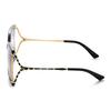 Gucci Plastic Sunglasses Glasses Women's Black Gold
