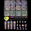 New Flat-Bottomed Diamond Heterosexual Mixed Diamond Nail Art Jewelry Mixed Mixed Round Glass Diamond Rhinestone Nail Decoration