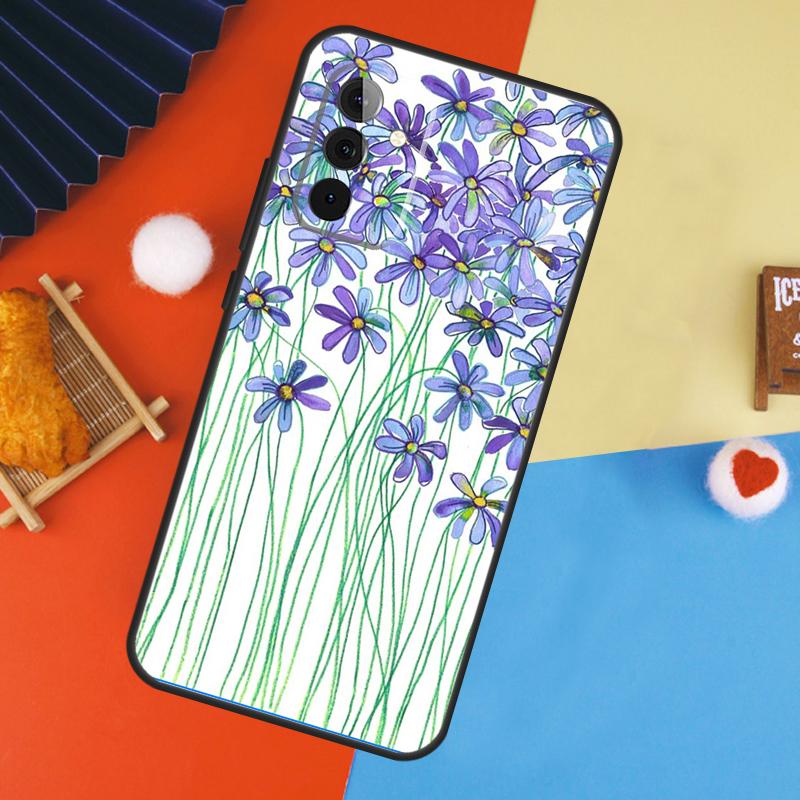 Daisy Watercolor Cover For Samsung Galaxy A15 A25 A35 A55 A52 A32 A12 A14 A34 A54 A51 A71 A53 A33 A13 Case