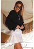 2025 Autumn/Winter Women's European & American Style Loose Tassel Knit Sweater