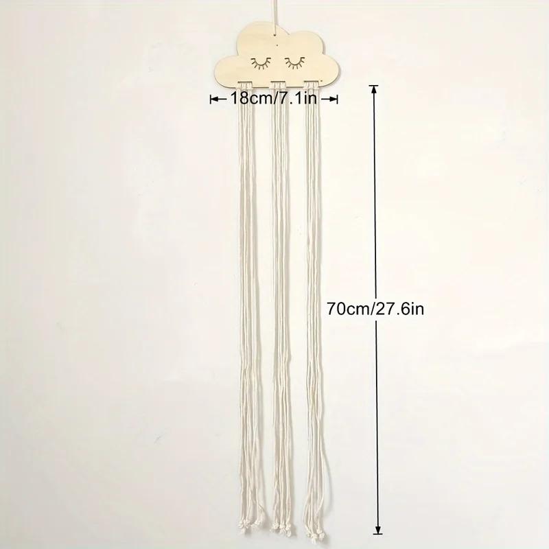 A Personal, Handmade DIY Cloud-shaped Wooden Hairpin Storage Box, Featuring 6 Storage Lines To Conveniently Store Hairpins