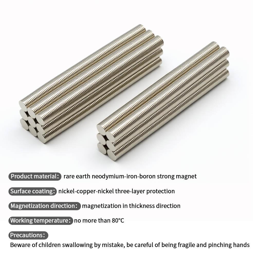 6x1mm Superstarker Neodym-Magnet N35 NdfeB Permanentmagnetischer Magnet imanes Rund Leistungsstarke Magnete Kühlschrankmagnet