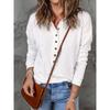 IHUASU Moda Donna Casual Manica Lunga Scollo a V Bluse e Camicie