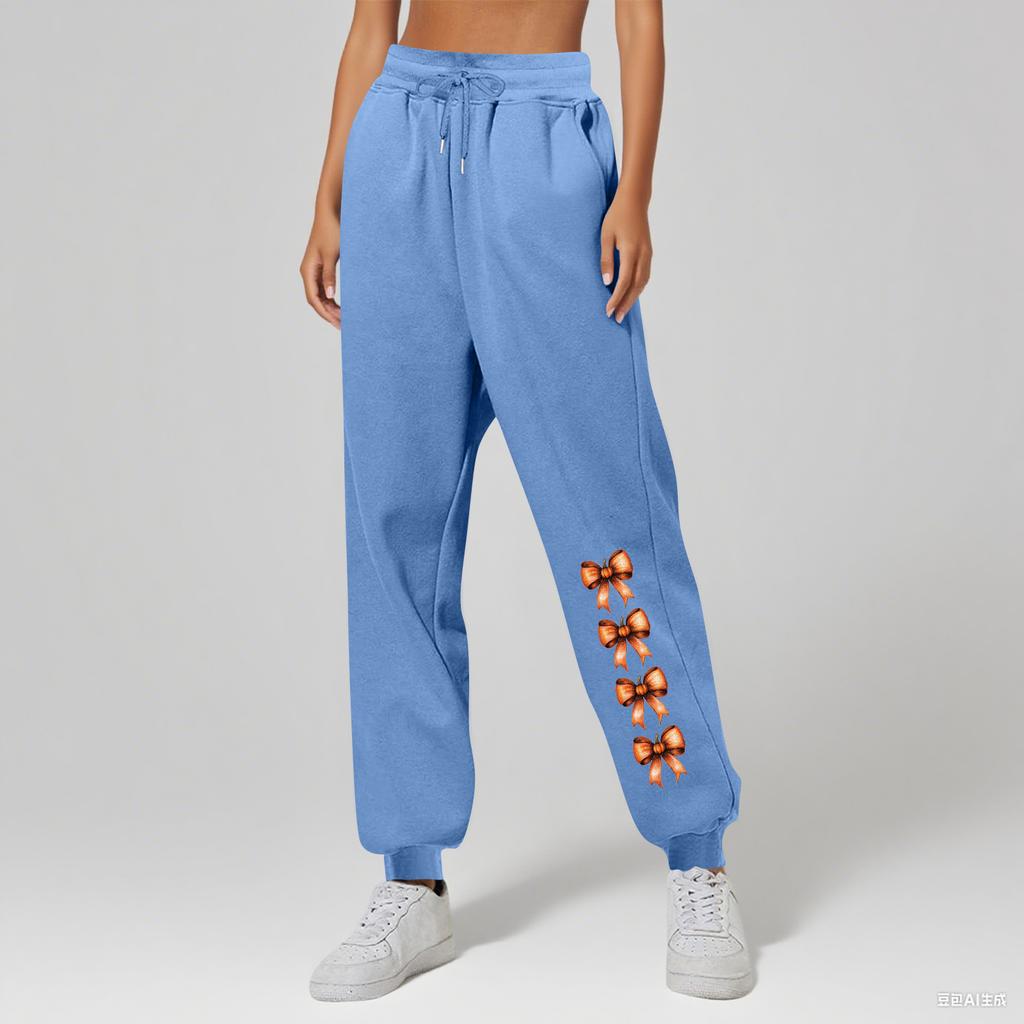 Ladies' Printed Unisex Casual Pocket Drawstring  Pants