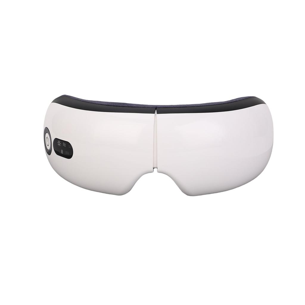 Eye Massager with Heat Rechargeable Hot Compress Eye Massage Machine with Built in Speaker for Travel