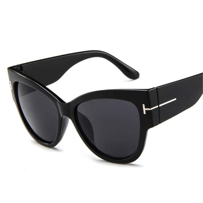 Fashion Cat Eye Sunglasses Woman Brand Designer Big Frame Gradient Sun Glasses Clear Lens Female Shades Vintage Oculos De Sol