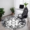1pc Dragon Phoenix Circle Chair Carpet for Office, Round Non Slip Durable Large Size Office Carpet, Suitable for Office