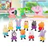 Adorable Pig Family Of Four Plastic Figures For Creative Birthday Cake Decoration